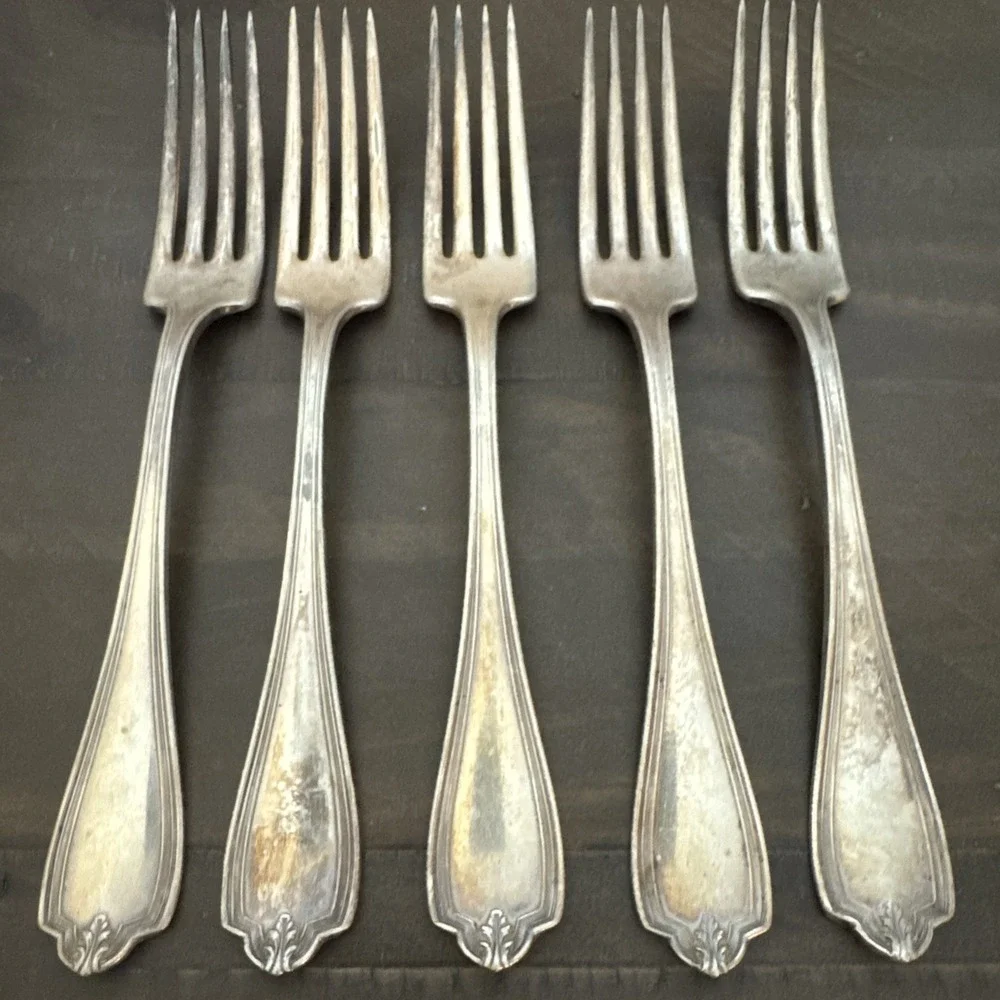 International Silver Silverplate BILTMORE Dinner Forks Set. Of 5